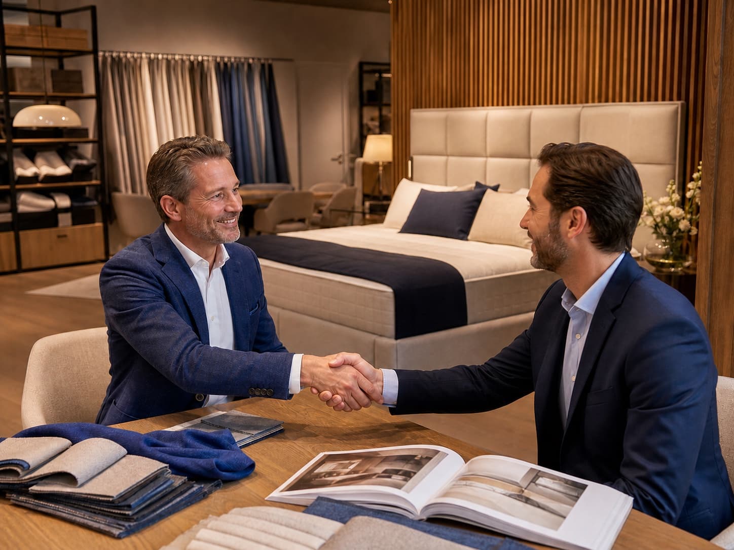 Furniture retail partners beginning a new dealership collaboration